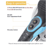 Máquina de vibración de azulejos 18000r/min, herramienta de instalación de azulejos, máquina de baldosas, 16.8V 10AH Li-On recargable (2 baterías) - Imagen 4