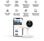 Camara WYZE Cámara de seguridad Cam OG, interior/exterior, cámara de seguridad Wi-Fi HD 1080p con visión nocturna a color, foco integrado, detección de movimiento, audio de 2 vías, compatible con Alexa y Google Assistant, color blanco - Imagen 7