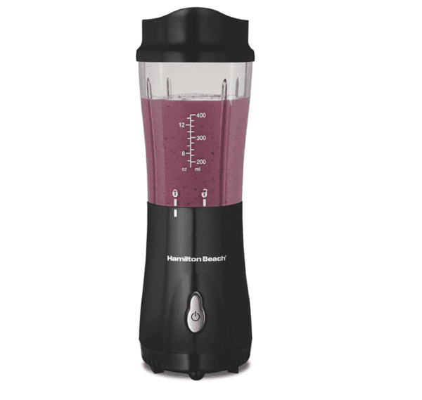 Hamilton Beach - Batidora personal, con taza de viaje de 14 onzas, con tapa - Imagen 1