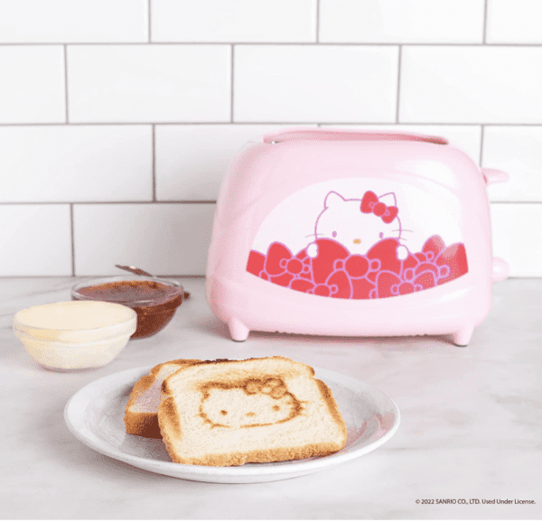 Tostadora de dos rebanadas - Hello Kitty - Detalle en el pan. - Imagen 10