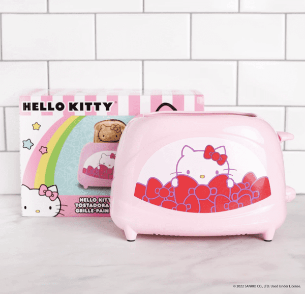 Tostadora de dos rebanadas - Hello Kitty - Detalle en el pan. - Imagen 6