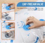 Bolsas de almacenamiento al vacío con bomba de aire eléctrica, paquete de 20 (4 jumbo, 4 grandes, 4 medianas, 4 pequeñas, 4 bolsas enrollables) bolsa de ahorro de espacio para ropa, colchón, manta, edredón, viajes, mudanza - Imagen 5