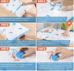 Bolsas de almacenamiento al vacío con bomba de aire eléctrica, paquete de 20 (4 jumbo, 4 grandes, 4 medianas, 4 pequeñas, 4 bolsas enrollables) bolsa de ahorro de espacio para ropa, colchón, manta, edredón, viajes, mudanza - Imagen 3