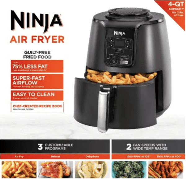 Ninja Freidora de aire Ninja 4QT Air Fryer, Black, AF100WM - Imagen 3