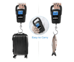 Báscula digital de peces para colgar, báscula de equipaje de 110 libras/110.2 lbs, asa grande mejorada y pantalla LCD retroiluminada, báscula postal, negro, regalos de pesca para hombres, ideas de regalo, color negro - Imagen 7