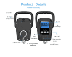 Báscula digital de peces para colgar, báscula de equipaje de 110 libras/110.2 lbs, asa grande mejorada y pantalla LCD retroiluminada, báscula postal, negro, regalos de pesca para hombres, ideas de regalo, color negro - Imagen 5