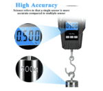 Báscula digital de peces para colgar, báscula de equipaje de 110 libras/110.2 lbs, asa grande mejorada y pantalla LCD retroiluminada, báscula postal, negro, regalos de pesca para hombres, ideas de regalo, color negro - Imagen 4