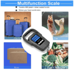 Báscula digital de peces para colgar, báscula de equipaje de 110 libras/110.2 lbs, asa grande mejorada y pantalla LCD retroiluminada, báscula postal, negro, regalos de pesca para hombres, ideas de regalo, color negro - Imagen 2