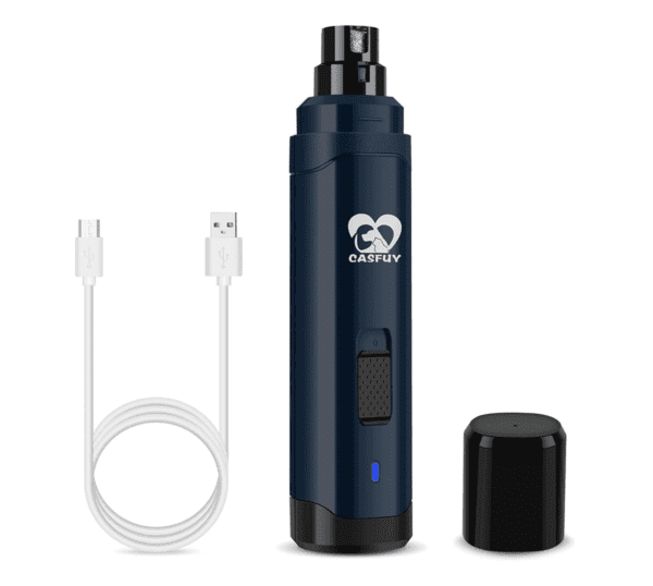 Corta uñas para mascota - Lima de uñas para perro. Recortador de uñas de mascota profesional de 2 velocidades, eléctrico, recargable, sin dolor, cuidado y suavizado de garras para perros y gatos pequeños y medianos, Azul oscuro - Imagen 8