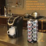 Carrusel de taza K, soporte organizador de almacenamiento de cápsulas de café, viene todo en una pieza, no requiere montaje, 1 unidad, negro (capacidad de 40 cápsulas, negro) - Imagen 5