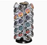Carrusel de taza K, soporte organizador de almacenamiento de cápsulas de café, viene todo en una pieza, no requiere montaje, 1 unidad, negro (capacidad de 40 cápsulas, negro)