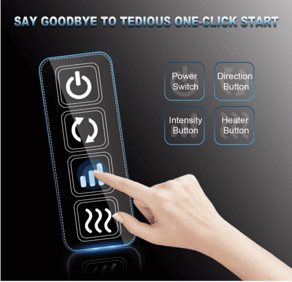 Masajeador de hombros Shiatsu, masaje eléctrico de amasamiento profundo con calor para alivio muscular, espalda cansada, cuello, hombros y piernas - Imagen 8