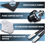 Masajeador de hombros Shiatsu, masaje eléctrico de amasamiento profundo con calor para alivio muscular, espalda cansada, cuello, hombros y piernas - Imagen 5