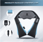 Masajeador de hombros Shiatsu, masaje eléctrico de amasamiento profundo con calor para alivio muscular, espalda cansada, cuello, hombros y piernas - Imagen 3