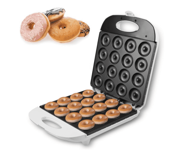 Máquina para hacer donas - Fácil y conveniente donas caseras, perfecta para la familia, fiestas, tiendas de pasteles, tiendas de té con leche, panaderías, máquina para hacer donas eléctrica antiadherente de 1400 W, 60 Hz, color blanco - Imagen 4