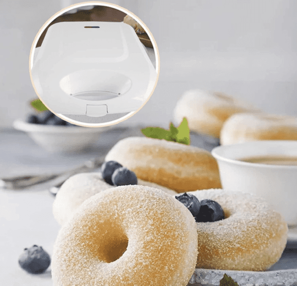 Máquina para hacer donas - Fácil y conveniente donas caseras, perfecta para la familia, fiestas, tiendas de pasteles, tiendas de té con leche, panaderías, máquina para hacer donas eléctrica antiadherente de 1400 W, 60 Hz, color blanco - Imagen 2