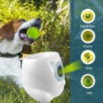 Lanzador automático de pelotas para perros, lanzador automático de pelotas para perros, máquina lanzadora de pelotas de tenis para perros, juguetes interactivos para perros, 6 pelotas incluidas - Imagen 6