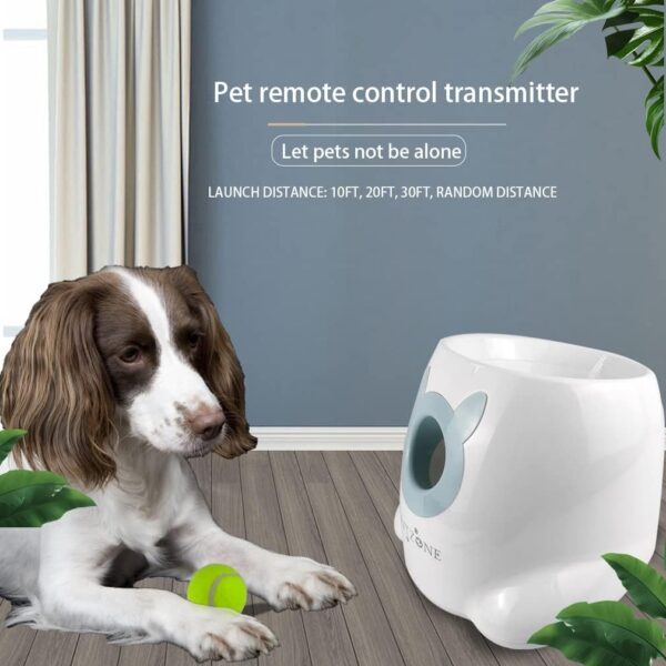 Lanzador automático de pelotas para perros, lanzador automático de pelotas para perros, máquina lanzadora de pelotas de tenis para perros, juguetes interactivos para perros, 6 pelotas incluidas - Imagen 3