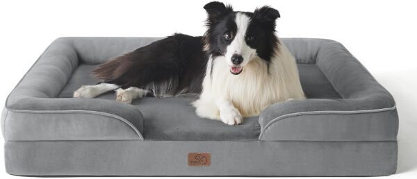 Cama ortopédica grande para perros grandes, sofá grande de espuma impermeable con funda extraíble lavable, forro impermeable y sofá inferior antideslizante, cama para mascotas - Imagen 10