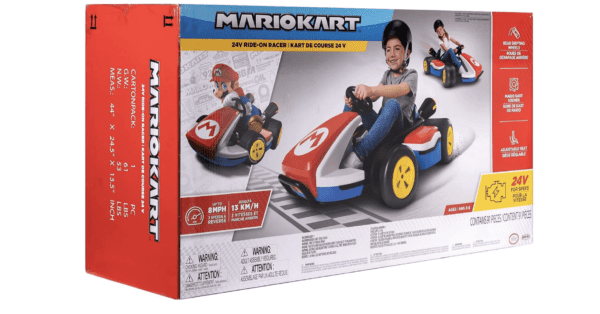 Super Mario Kart Deluxe - Juguete de coche eléctrico con batería de 24 V, hasta 8 MPH, 3 velocidades y marcha atrás, límite de peso de 81 libras - Imagen 7