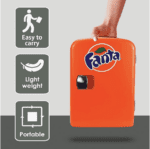 Fanta Naranja - Enfriador/calentador portátil de 4 litros, refrigerador de viaje personal compacto para aperitivos, almuerzo, bebidas, cosméticos, incluye cables de 12 V y CA, bonito accesorio de escritorio para el hogar, oficina, dormitorio, viajes, color negro - Imagen 6