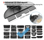 Soporte universal para automóvil [2 en 1] con ranura para CD, soporte para tablet de 7 a 12.4 pulgadas, soporte para teléfono celular para teléfono inteligente de 3.5 a 7 pulgadas, soporte para tablero para iPad Pro/Air/Mini - Imagen 6