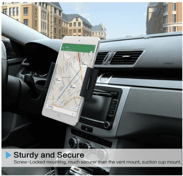 Soporte universal para automóvil [2 en 1] con ranura para CD, soporte para tablet de 7 a 12.4 pulgadas, soporte para teléfono celular para teléfono inteligente de 3.5 a 7 pulgadas, soporte para tablero para iPad Pro/Air/Mini - Imagen 7