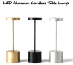 SAKRINGT Paquete de 2 lámparas de mesa recargables, lámpara LED de escritorio inalámbrica, luz de mesa portátil a batería de 5000 mAh, atenuación continua de 3 colores hasta 40 horas de uso para restaurante/interior/exterior (negro) - Imagen 3