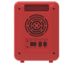 Mini refrigerador de Budweiser, MIS135BUD, personal, compacto y portátil, capacidad de 4 litros, enfría seis latas de 12 onzas, 100% libre de freón y amigable con el medio ambiente, rojo - Imagen 3