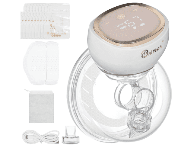 Extractor de leche portátil, sacaleche eléctrico, manos libres, portátil, 3 modos, 9 niveles, sin dolor, pantalla táctil, de bajo ruido, con 1 paquete - Imagen 7