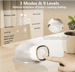 Extractor de leche portátil, sacaleche eléctrico, manos libres, portátil, 3 modos, 9 niveles, sin dolor, pantalla táctil, de bajo ruido, con 1 paquete - Imagen 6