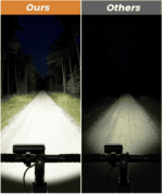 Luz brillante para bicicleta para conducción nocturna, luz de bicicleta de 9000 lúmenes, luz alta, luz baja, juego de faros de bicicleta recargables por USB, faro de bicicleta impermeable y luz trasera para adultos y niños que viajan por carretera de montaña - Imagen 2