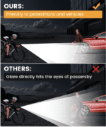 Luz brillante para bicicleta para conducción nocturna, luz de bicicleta de 9000 lúmenes, luz alta, luz baja, juego de faros de bicicleta recargables por USB, faro de bicicleta impermeable y luz trasera para adultos y niños que viajan por carretera de montaña - Imagen 3