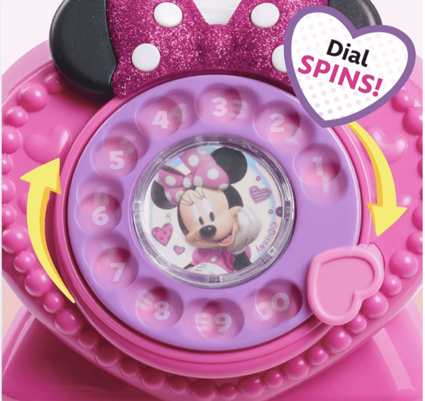 Just Play - Teléfono giratorio de Minnie Mouse Ring Me de Disney, luces y sonidos, juguetes para niños con licencia oficial para niños a partir de 3 años - Imagen 4