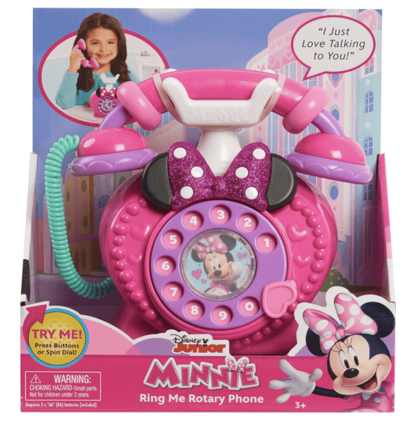 Just Play - Teléfono giratorio de Minnie Mouse Ring Me de Disney, luces y sonidos, juguetes para niños con licencia oficial para niños a partir de 3 años - Imagen 6