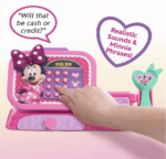 Disney - Caja registradora Minnie Mouse Bowtique de Disney Junior con sonidos, juegos de disfraces y simulación, juguetes para niños con licencia oficial para niños a partir de 3 años - Imagen 4