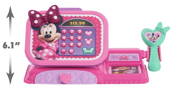 Disney - Caja registradora Minnie Mouse Bowtique de Disney Junior con sonidos, juegos de disfraces y simulación, juguetes para niños con licencia oficial para niños a partir de 3 años - Imagen 7