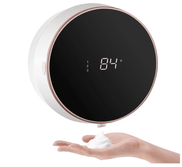 Dispensador automático inteligente de jabón para montaje en la pared, sin contacto, eléctrico, para baño, cocina, uso comercial (blanco) - Imagen 7