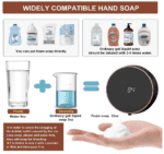 Dispensador automático inteligente de jabón para montaje en la pared, sin contacto, eléctrico, para baño, cocina, uso comercial (blanco) - Imagen 3