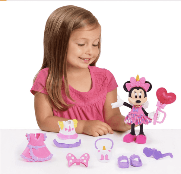 Disney - Fantasía de unicornio de Minnie Mouse Fabulous Fashion Doll de Just Play - Imagen 2