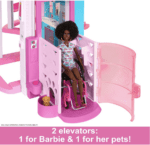 Barbie Dreamhouse 2023, casa de muñecas para fiesta en la piscina con más de 75 piezas y tobogán de 3 pisos, juego Barbie House, elevador de mascotas y áreas de juego para cachorros - Imagen 5