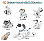 Robot de juguete para perros con control remoto para niños, cachorro RC inteligente programable, voz interactiva y baile, regalo electrónico para mascotas - Imagen 3