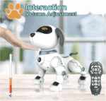 Robot de juguete para perros con control remoto para niños, cachorro RC inteligente programable, voz interactiva y baile, regalo electrónico para mascotas - Imagen 4