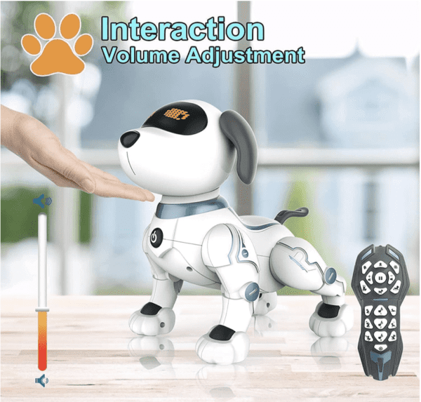 Robot de juguete para perros con control remoto para niños, cachorro RC inteligente programable, voz interactiva y baile, regalo electrónico para mascotas - Imagen 4
