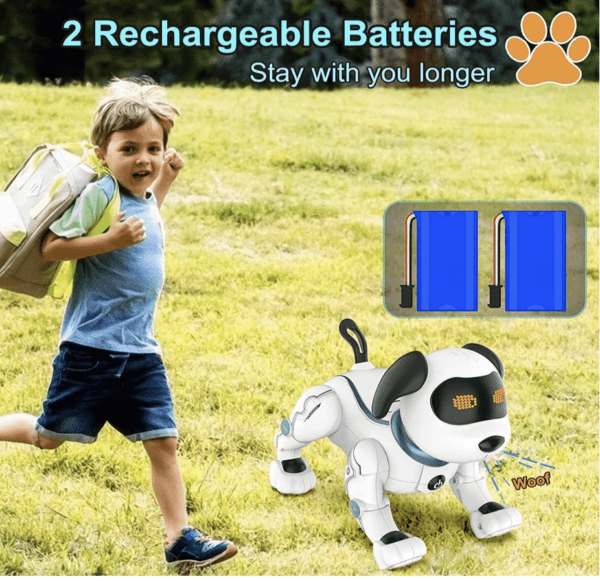 Robot de juguete para perros con control remoto para niños, cachorro RC inteligente programable, voz interactiva y baile, regalo electrónico para mascotas - Imagen 5