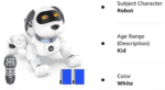 Robot de juguete para perros con control remoto para niños, cachorro RC inteligente programable, voz interactiva y baile, regalo electrónico para mascotas - Imagen 7