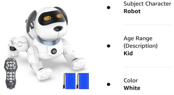 Robot de juguete para perros con control remoto para niños, cachorro RC inteligente programable, voz interactiva y baile, regalo electrónico para mascotas - Imagen 7