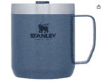 Termo- Stanley Taza Stay Hot Camp - Taza aislada de acero inoxidable 18/8 duradera - Tapa Tritan™ sin salpicaduras - 12 onzas - Hammertone Lake
