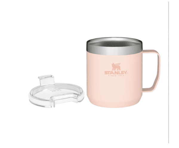 Stanley Taza Stay Hot Camp - Taza aislada de acero inoxidable 18/8 duradera - Tapa Tritan™ sin salpicaduras - 12 oz - Piedra caliza - Imagen 3