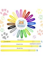 Collar 60 collares de parto para cachorros, collares para mascotas recién nacidas, bandas de identificación ajustables de doble cara, bandas de identificación de cachorros, collares para mascotas recién nacidas, perros y gatos (20 colores, 3 tamaños) - Imagen 6